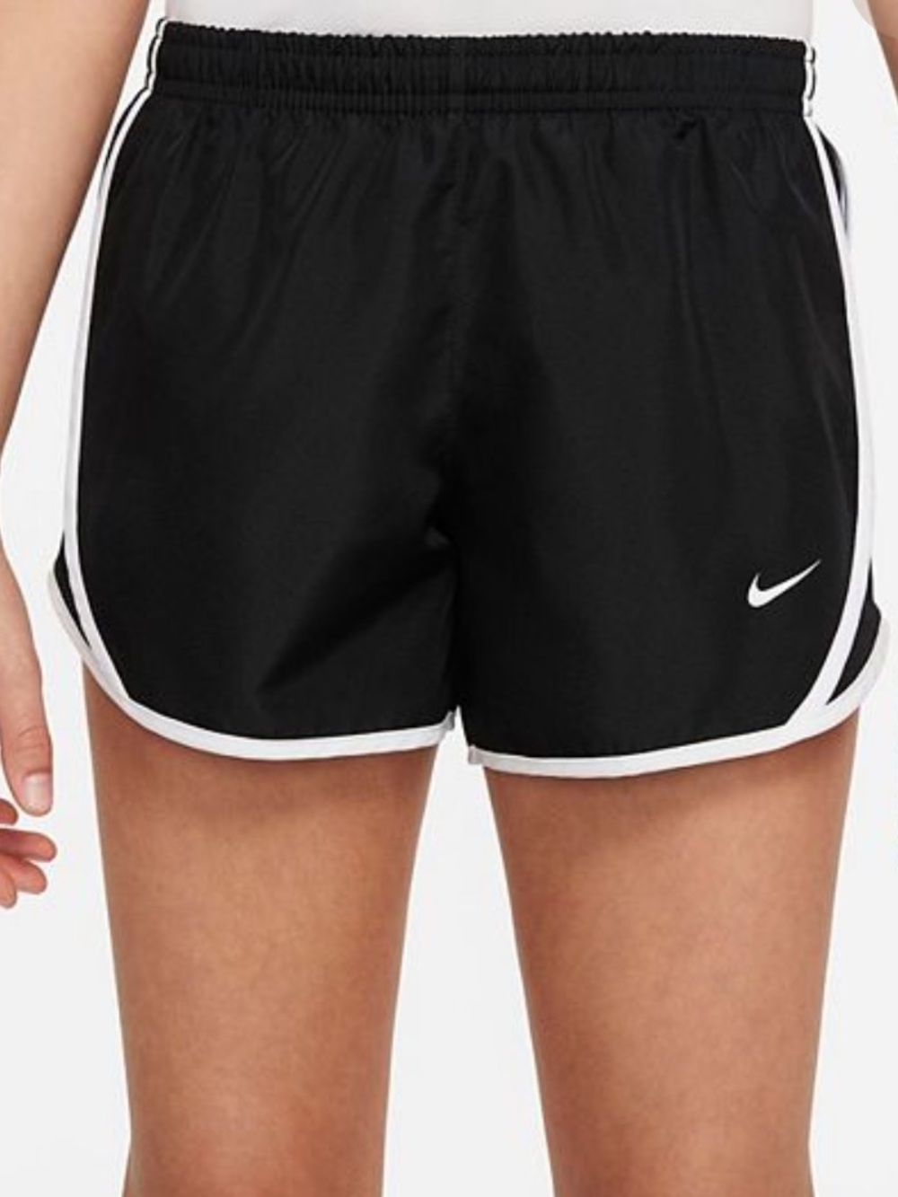 Nike Girl Black Running Shorts with White Trim